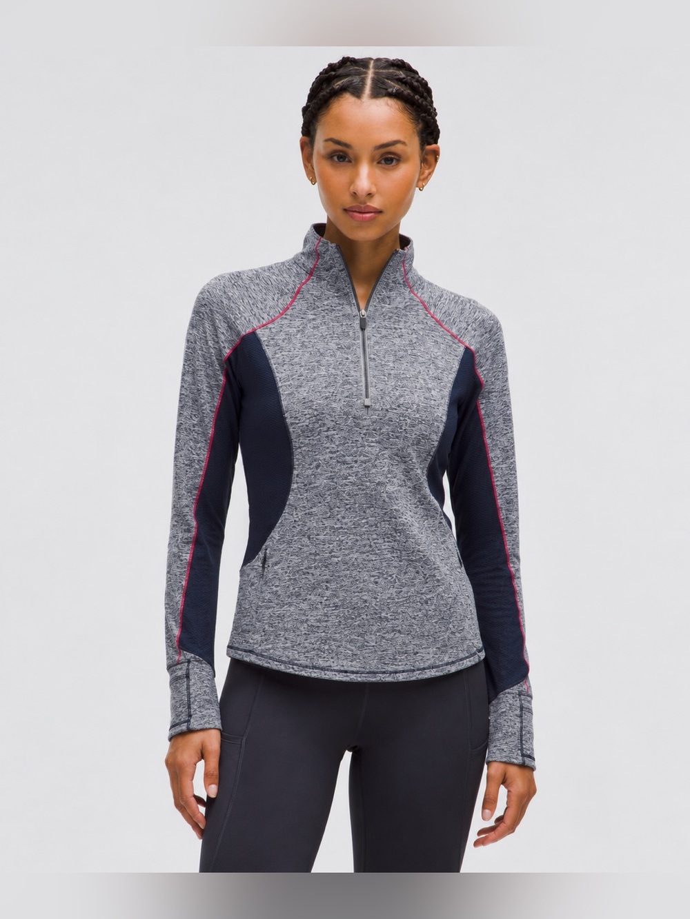 Athleta Running Wild Quarter Zip Pullover Athletic Jacket Sweatshirt Medium 36